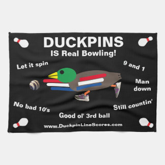 Duckpins är äkta Bowling - Tower Kökshandduk