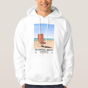 Duckpool Beach Cornwall-reseaffisch Hoodie