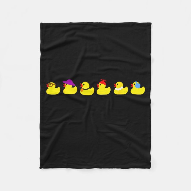 Ducks In A Row Funny Pun Dad Joke Cute Humor Rubbe Fleecefilt (Framsidan)