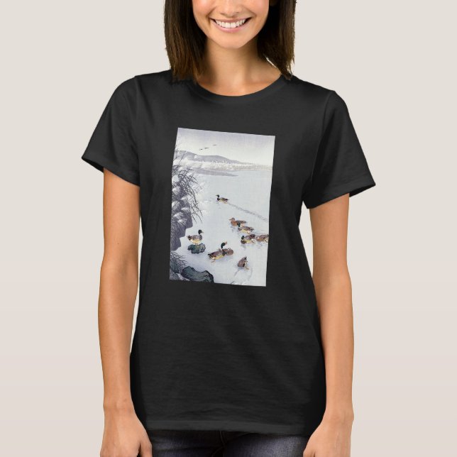 Ducks in the Water by Ohara Koson T Shirt (Framsida)