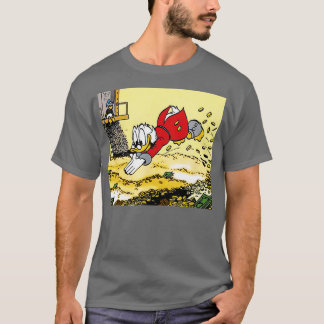 DuckTales Scrooge McDuck Swimming i Pengarar T Shirt
