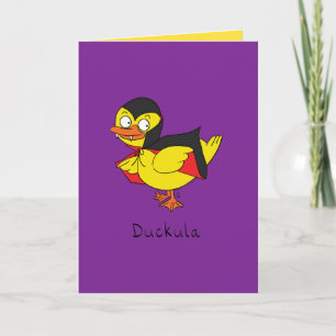 Duckula Funny Halloween Dracula Anka hälsningskort Kort