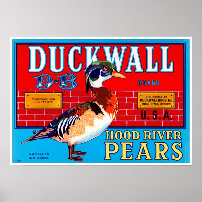 Duckwall Huva River Pears Poster (Framsidan)
