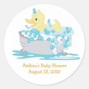 Ducky Anka i Tub Favor Stickers Runt Klistermärke