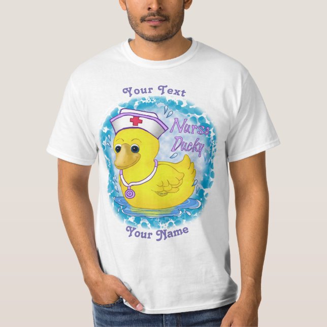 Ducky anpassningsbar Nurse t-shirt (Framsida)