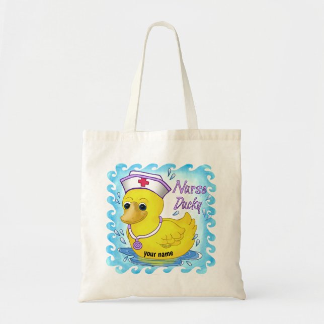 Ducky anpassningsbar Nurse Tote Bag Tygkasse (Framsidan)