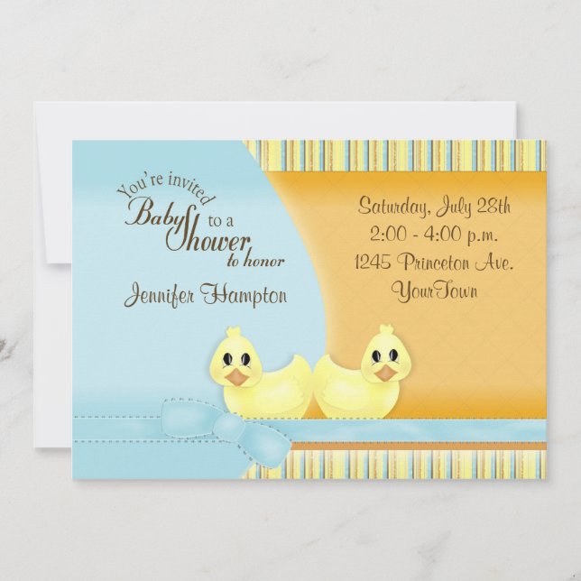 Ducky Baby Shower-inbjudan Inbjudningar (Framsida)