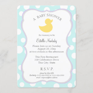Ducky Baby Shower Inbjudningar
