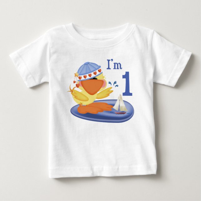 Ducky Boy 1st Birthday Tee (Framsida)