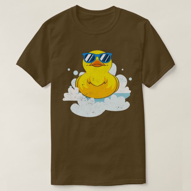 Ducky Coola Duckling Funny Bath Leksak Rubber Anka T Shirt (Design framsida)