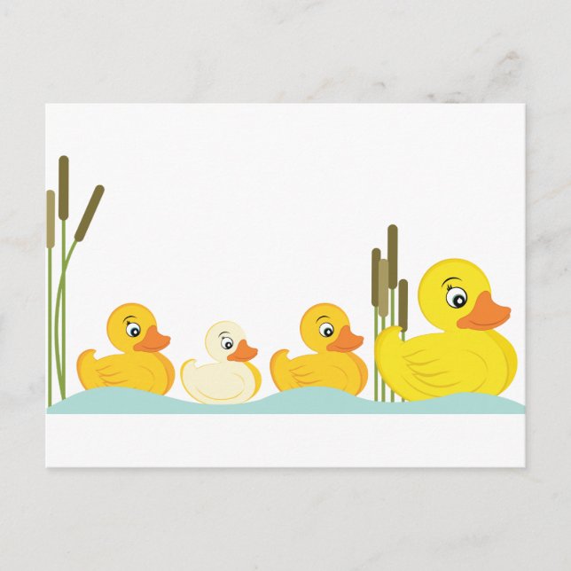 Ducky Family Vykort (Framsida)