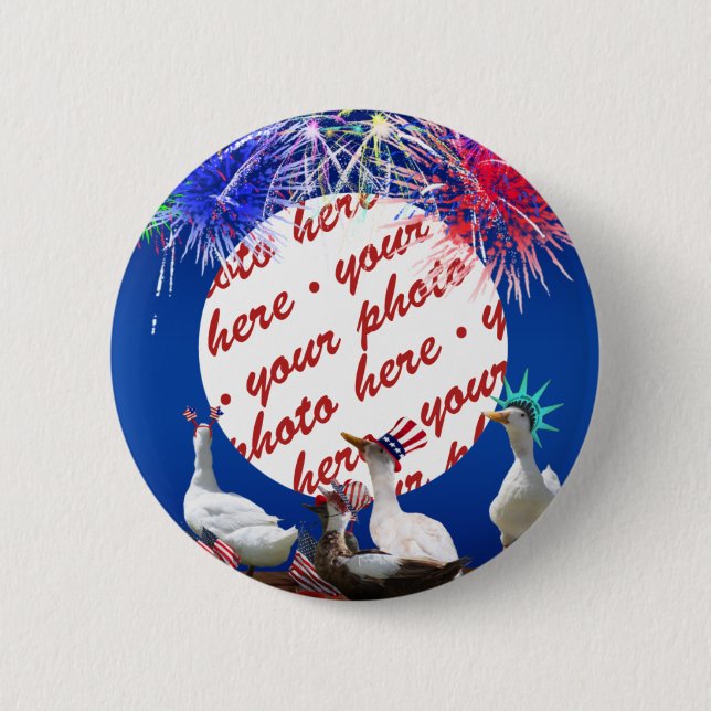 Ducky Firande för den 4 juli Ram Knapp (Framsida)