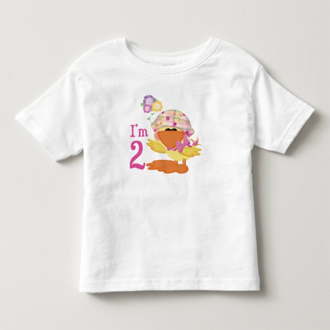 Ducky Girl 2nd Birthday Tröja (Framsida)