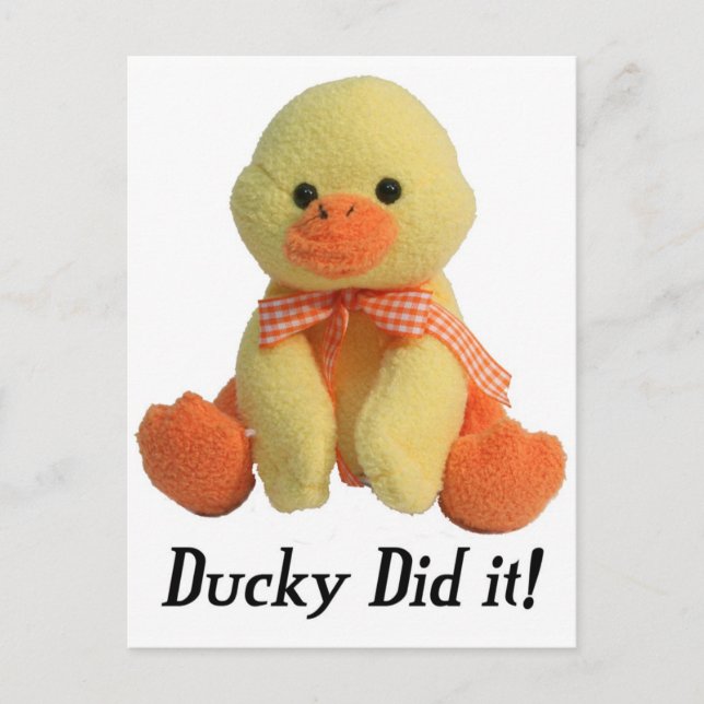 Ducky gjorde det! vykort (Framsida)