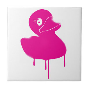 Ducky grafittikonst för Rubber anka Kakelplatta