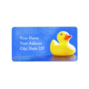 Ducky gummi adressetikett
