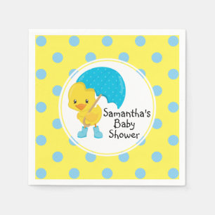 Ducky med Parbrella Baby Shower Pappersservett