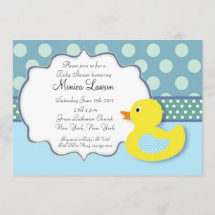 Ducky modern baby showerinbjudan inbjudningar