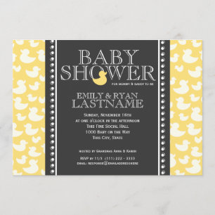 Ducky Mönster Baby Shower Inbjudningar
