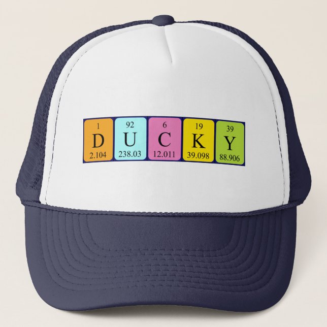 Ducky periodisk bord namn hat keps (Framsida)