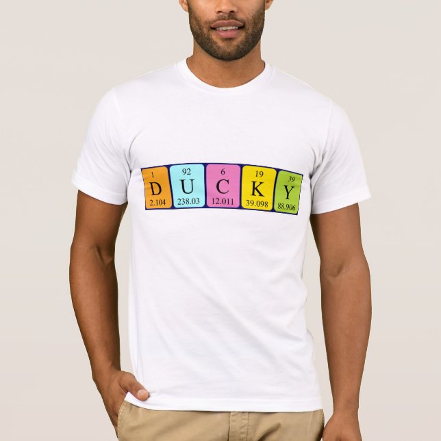 Ducky periodisk bord namn-skjorta t-shirt (Framsida)
