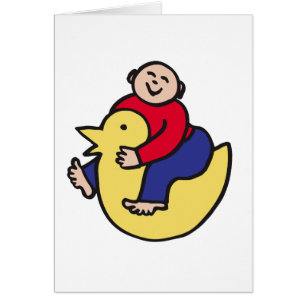 Ducky Rider Hälsningskort