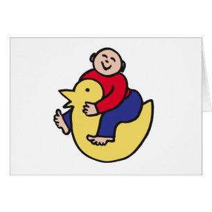 Ducky Rider Hälsningskort