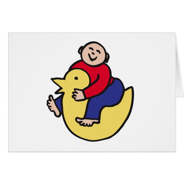 Ducky Rider Hälsningskort (Framsidan Horizontal)