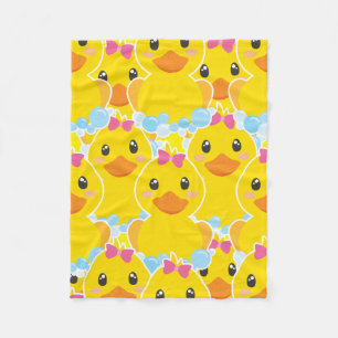 Ducky ROSA BOW Fleece Blanket