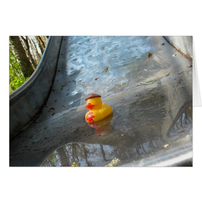 Ducky Slide Hälsningskort (Framsidan Horizontal)