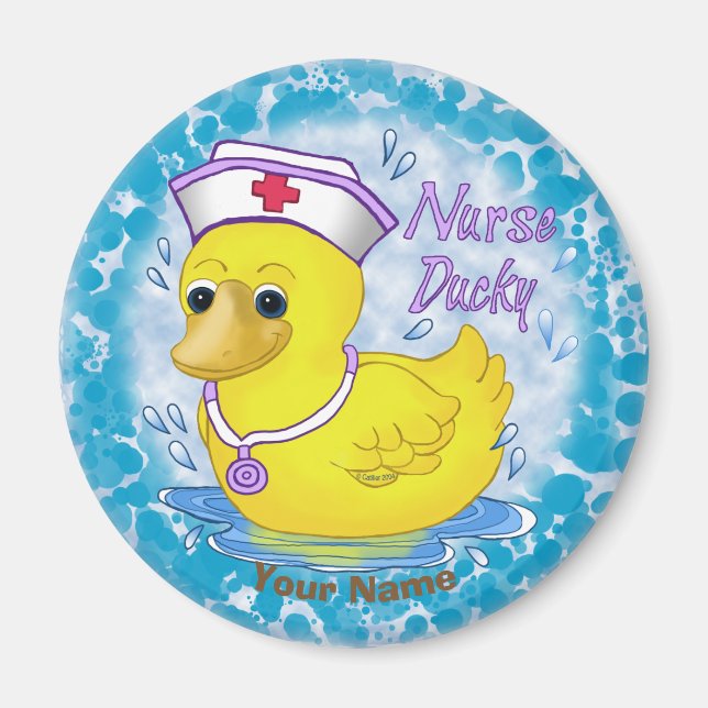 Ducky söt sjuksköterska magnet (Framsidan)