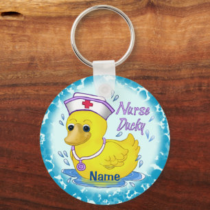 Ducky söt sjuksköterska nyckelring