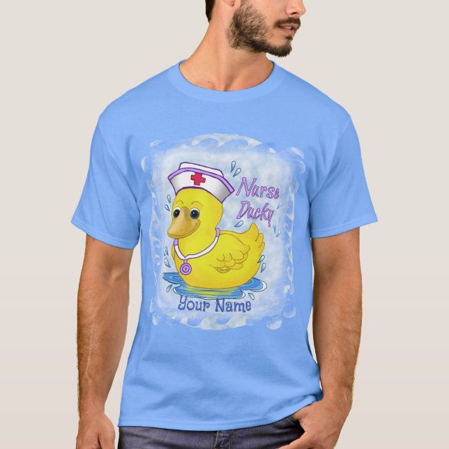 Ducky söt sjuksköterska t shirt (Framsida)