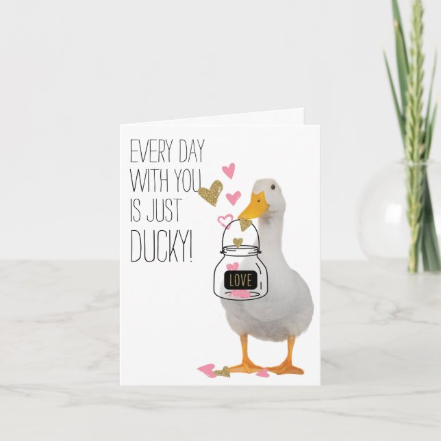 Ducky Valentine Kort (Framsida)
