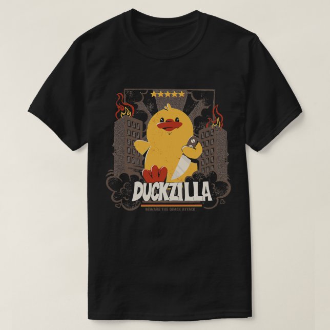 Duckzilla Funny Anka Attack av Tobe Fonseca T Shirt (Design framsida)