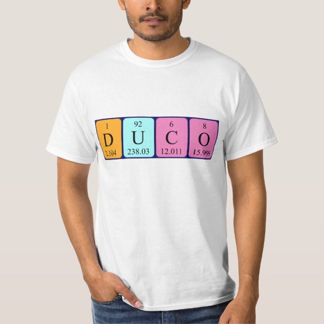 Duco-återkommande skjorta bord namn t-shirt (Framsida)
