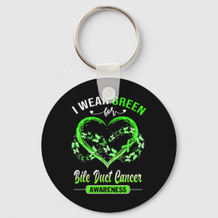 Duct Cancer Awareness Jag Har Grön Fjäril Hjärtat Nyckelring