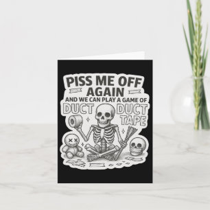 Duct Duct Tape Skeleton Funny Sarcastic Halloween Kort