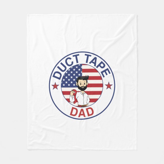 Duct Tape Dad - Fleece Blanket (Framsidan)