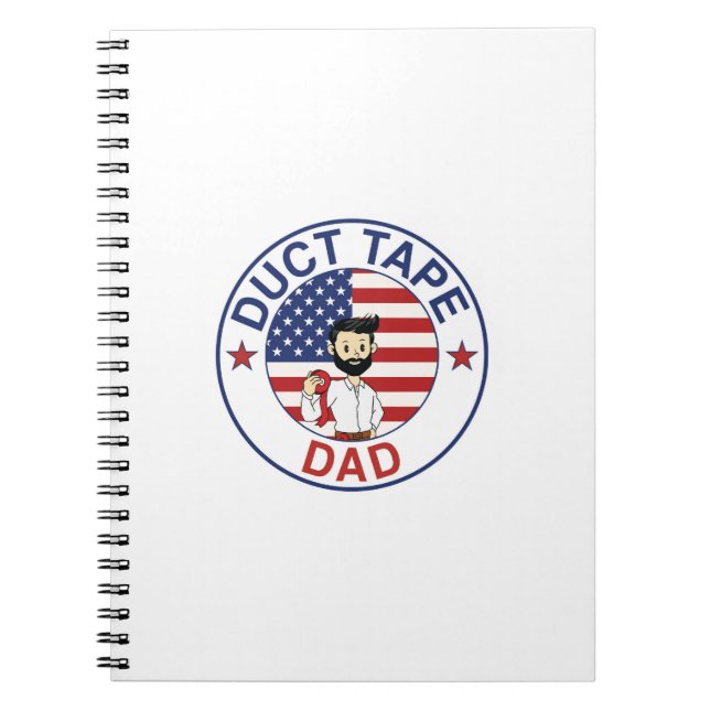 Duct Tape Dad - Spiral Notebook Anteckningsbok (Framsidan)