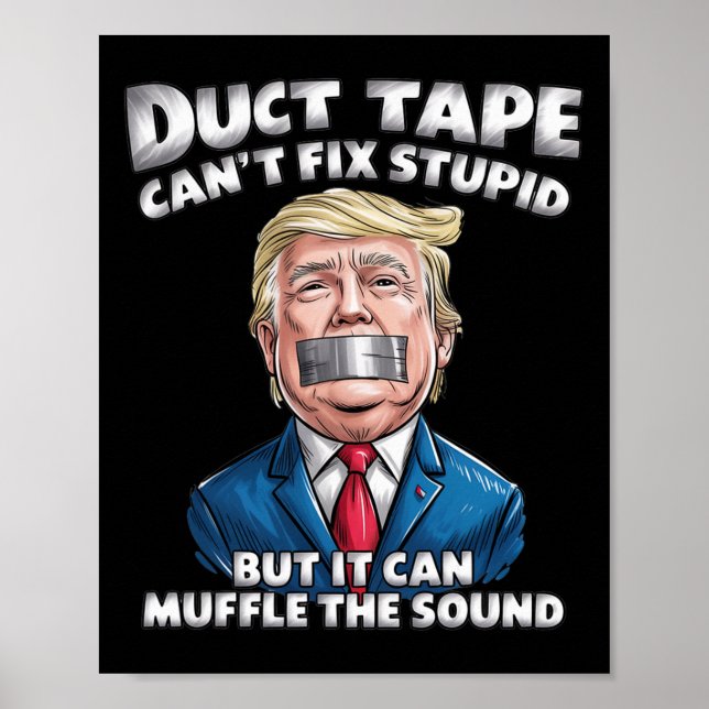 Duct Tape Kan Inte Fixa Dumhet Men Det Kan Muffla  Poster (Framsidan)
