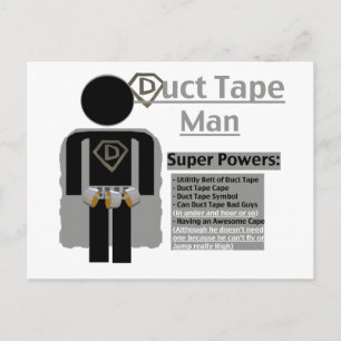 Duct Tape Man Vykort