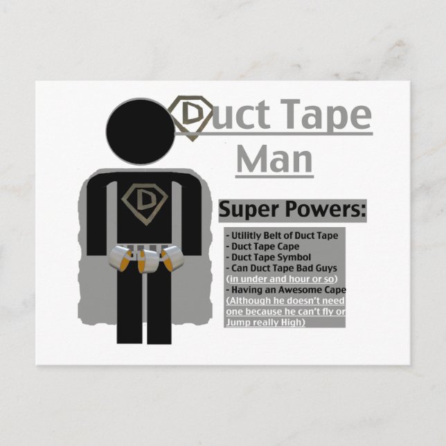 Duct Tape Man Vykort (Framsida)