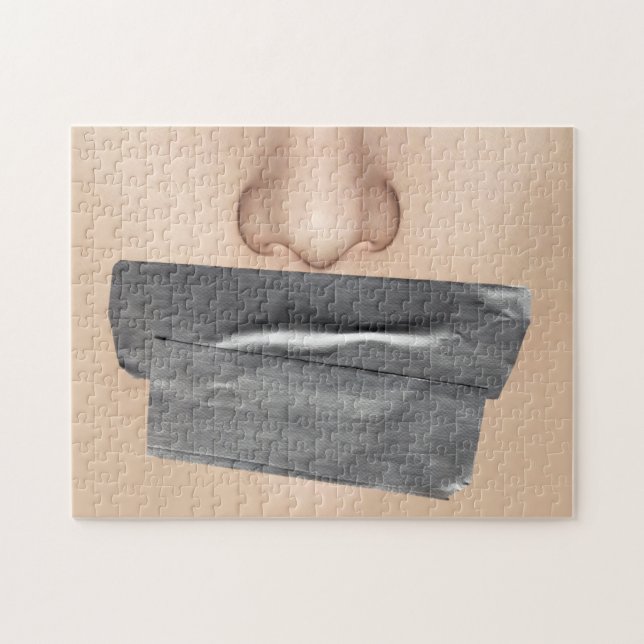 Duct Tape Mouth Jigszle Puzzle Pussel (Horisontell)