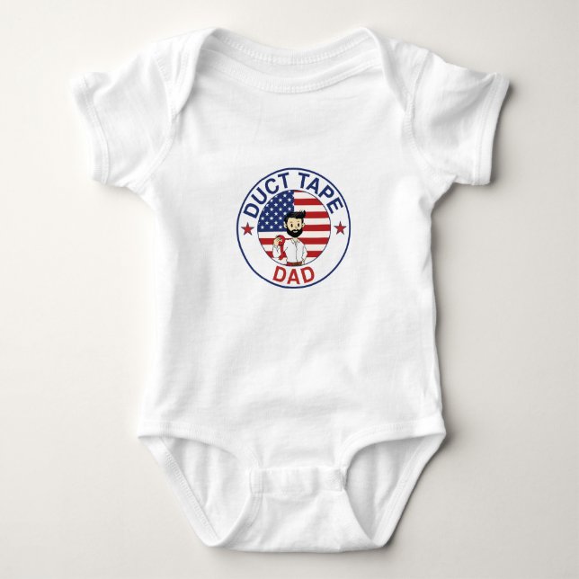 Duct Tape Pappa - Baby Kroppsoverall T Shirt (Framsida)