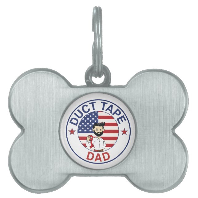 Duct Tape Pappa - Husdjursmärke ID-bricka Husdjur (Framsidan)