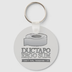 Ductapo Ergo summa.  Jag duct tejpar, därför mig Nyckelring