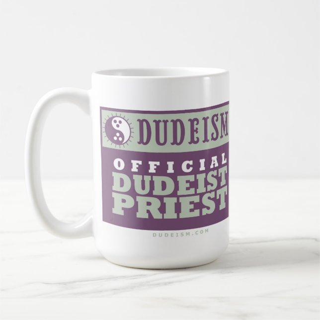 Dudeism Officiell Dudeist Priest Mugg (variant 2) (Vänster)