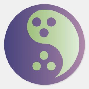 Dudeism Yin Yang Sticker (stor cirkel) Runt Klistermärke