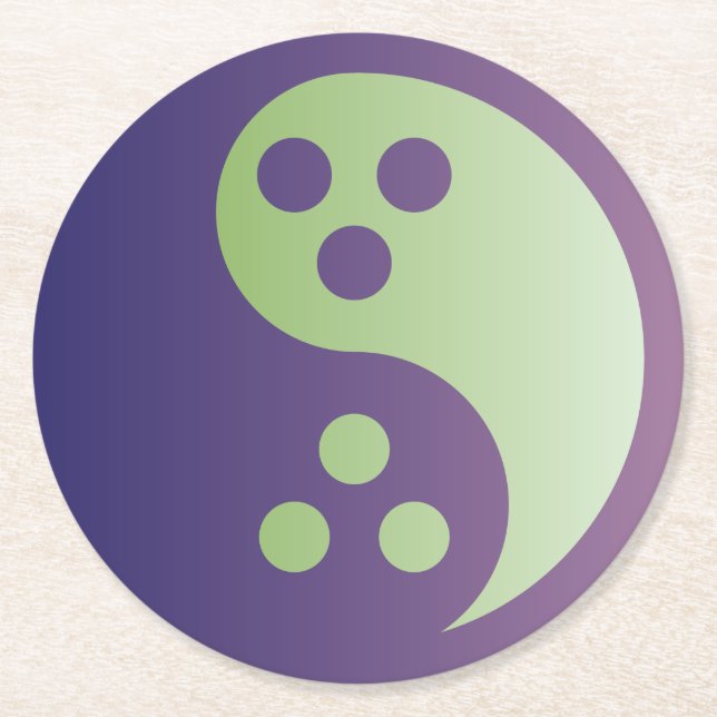 Dudeism Yin Yang Underlägg (runda) (Framsidan)